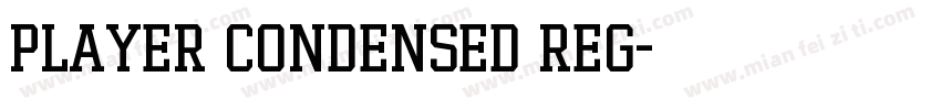 Player Condensed Reg字体转换